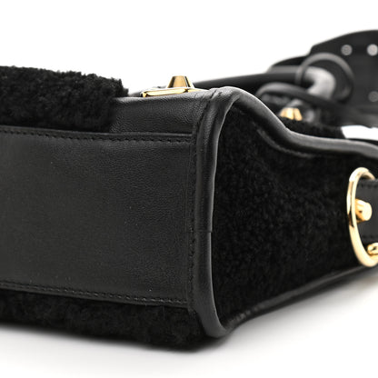 Balenciaga Shearling Gold Metallic Edge Hardware Mini City Black 11 of 11