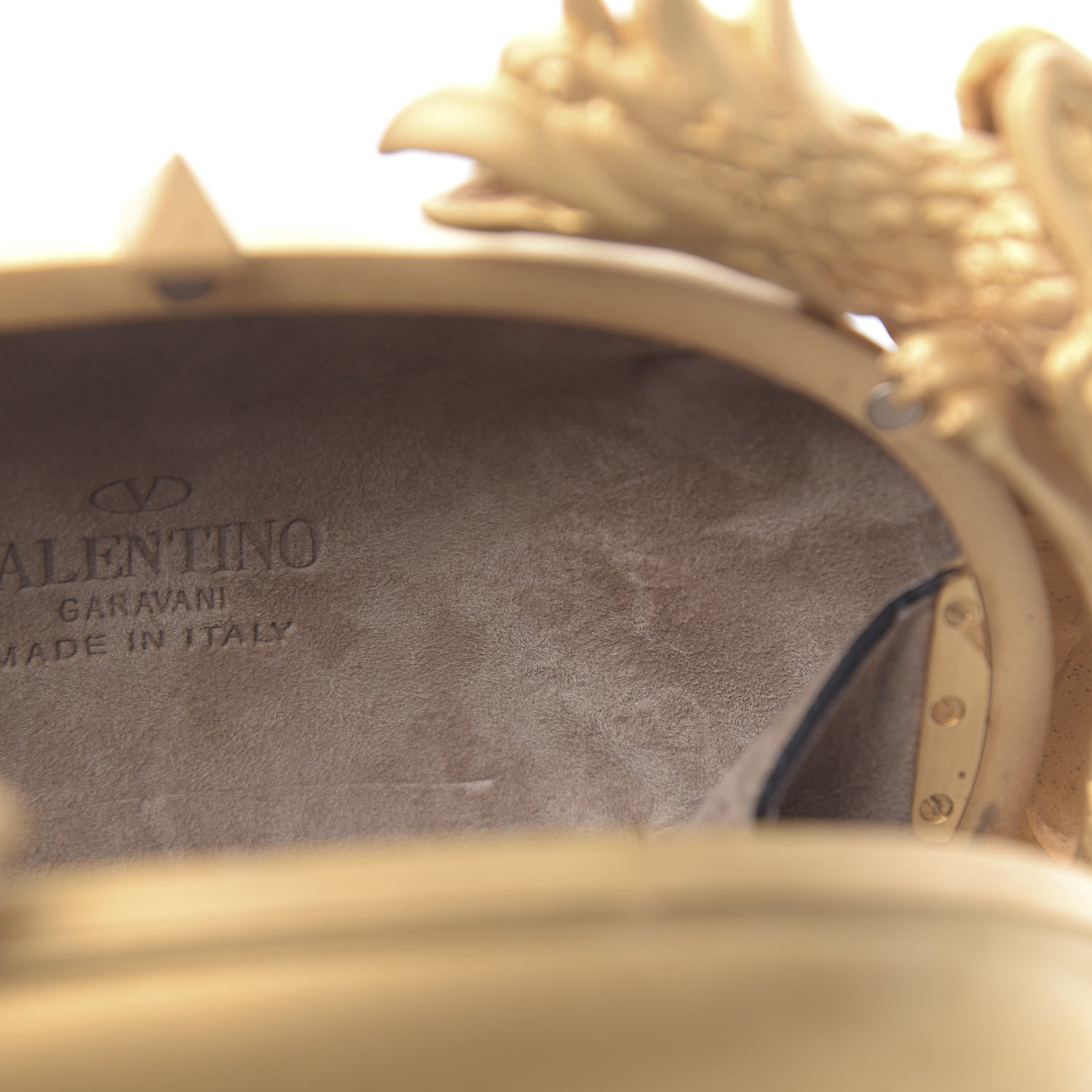 Valentino Garavani Metal Gryphon Clutch Gold 7 of 15