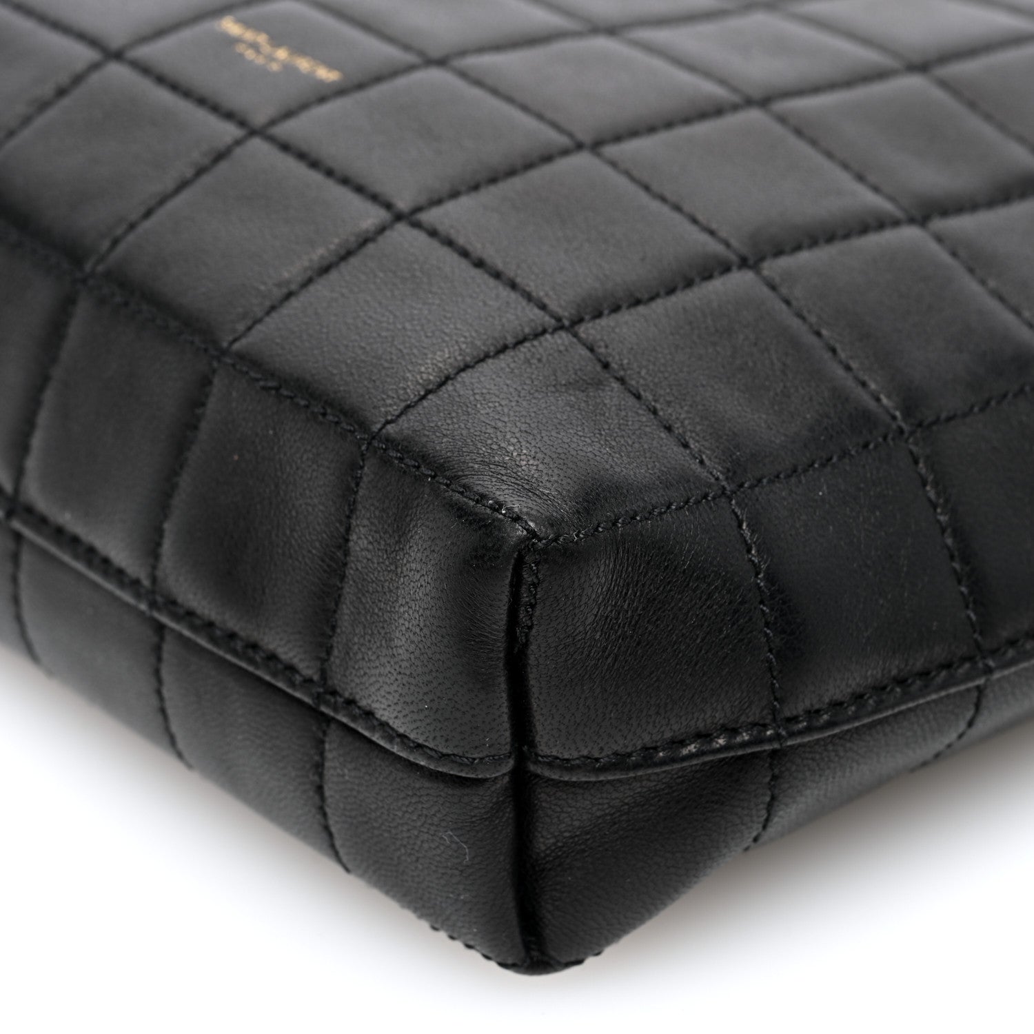 Saint Laurent Lambskin Carre Quilted Mini Shopping Bag Black 9 of 9