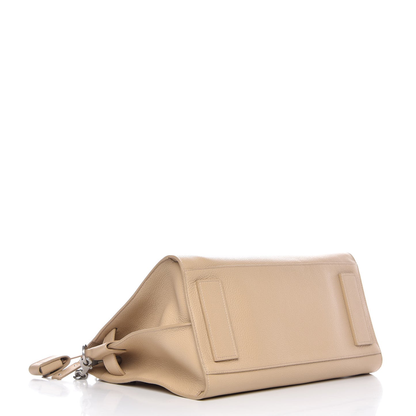 Grained Calfskin Small Souple Sac De Jour Dark Beige