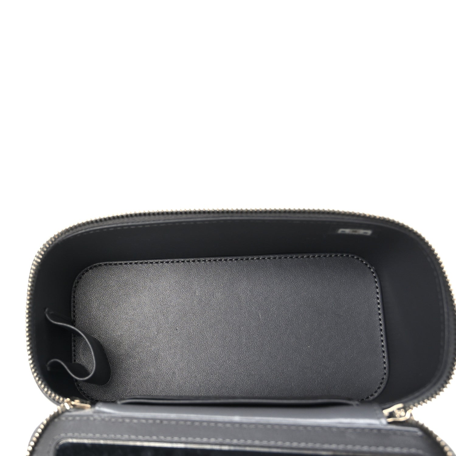 Chanel Lambskin Quilted Small Top Handle Vanity Case With Chain Dark Grey 7 of 12