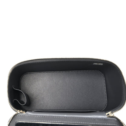 Chanel Lambskin Quilted Small Top Handle Vanity Case With Chain Dark Grey 7 of 12