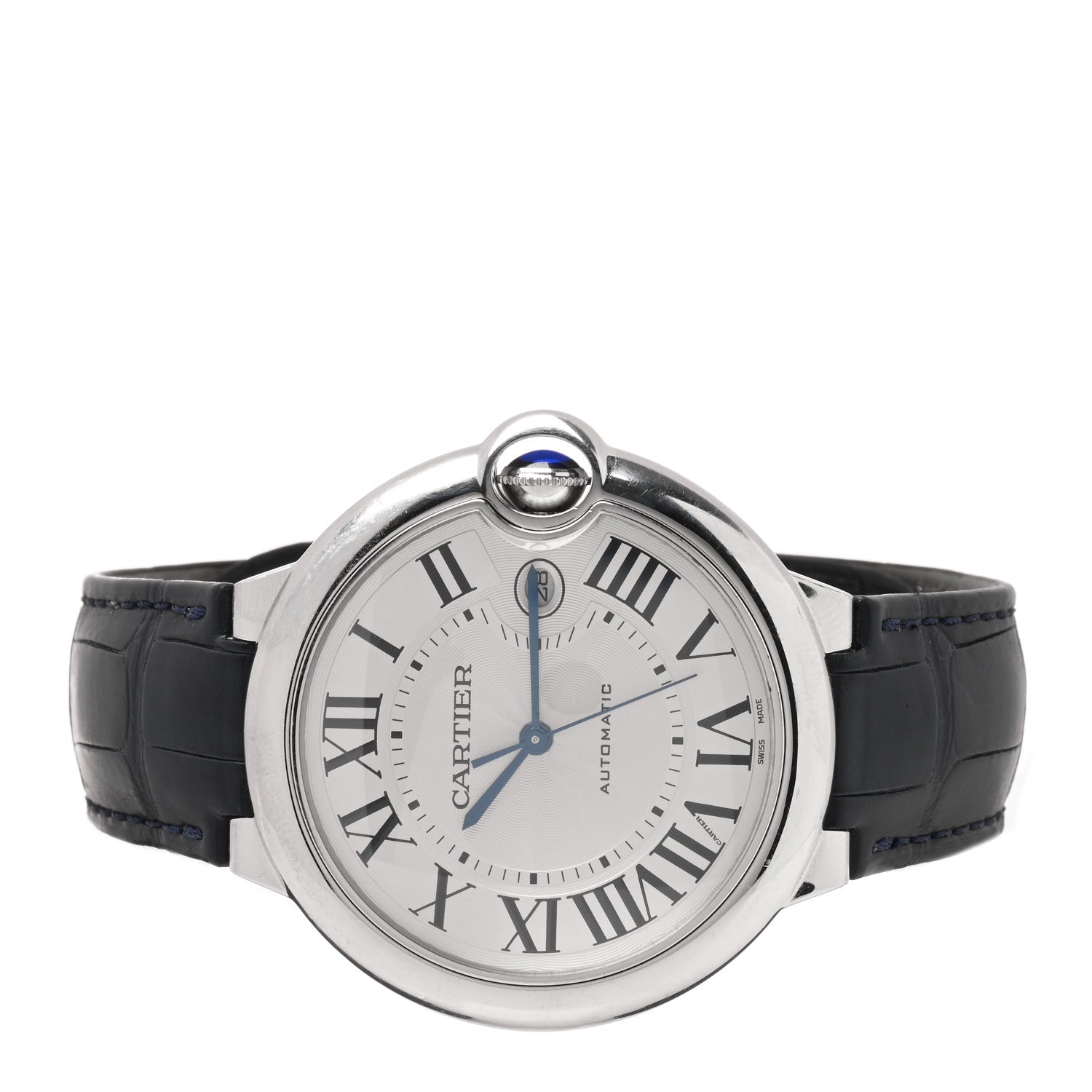 Cartier Stainless Steel Alligator 42mm Ballon Bleu De Cartier Automatic Watch 2 of 5