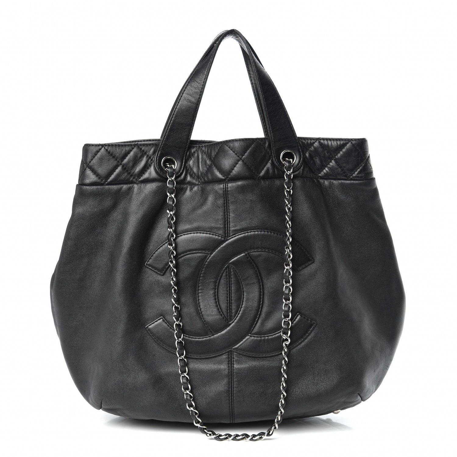 Chanel Calfskin Large Trianon Tote Black 1 of 12