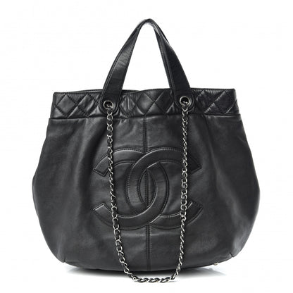 Chanel Calfskin Large Trianon Tote Black 1 of 12