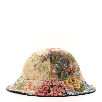 Louis Vuitton Monogram Tapestry Reversible Bucket Hat 58 Blue Multicolor 9 of 14