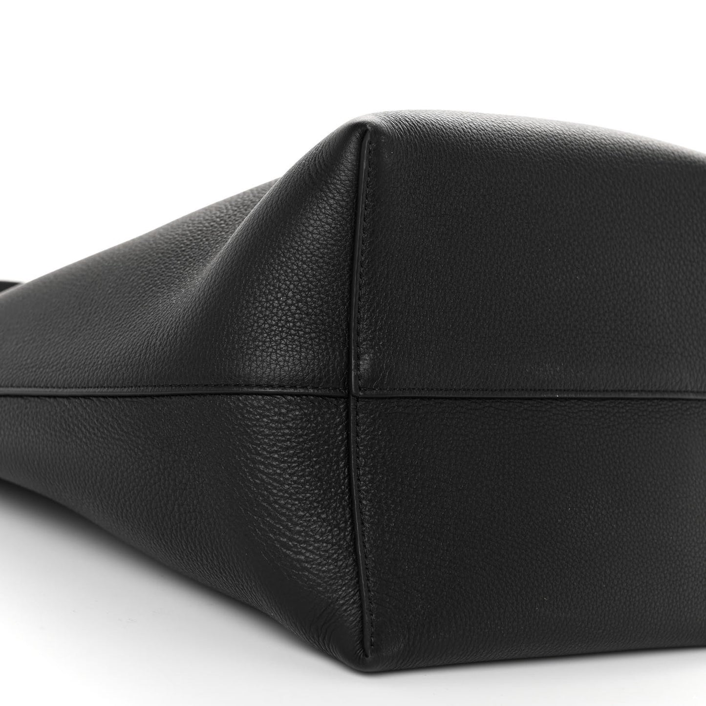 Grained Calfskin Medium N/S Park Tote Black