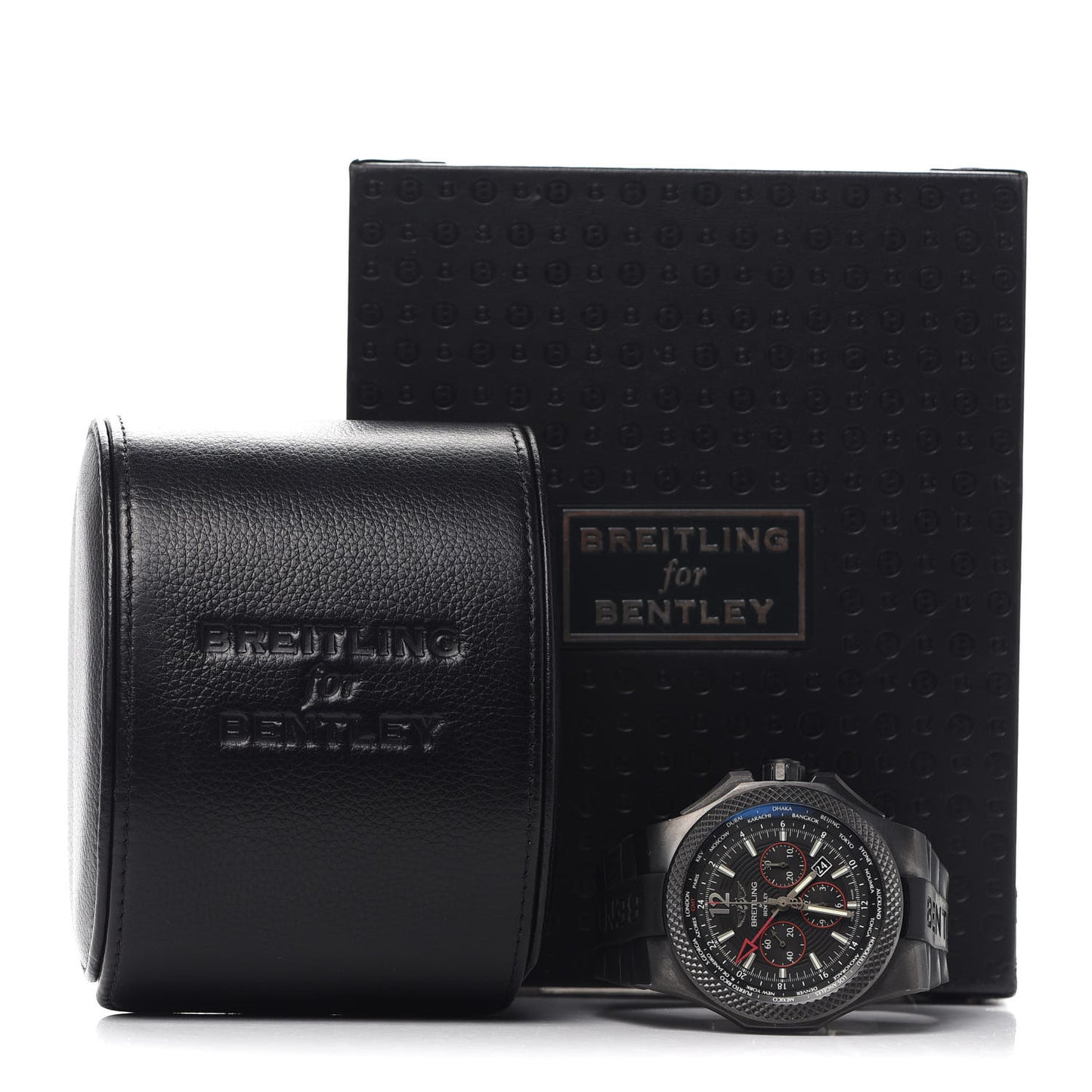 Carbon Rubber 45mm Bentley GMT B04 S Carbon Body Limited Edition Automatic Watch Black NB0434E5