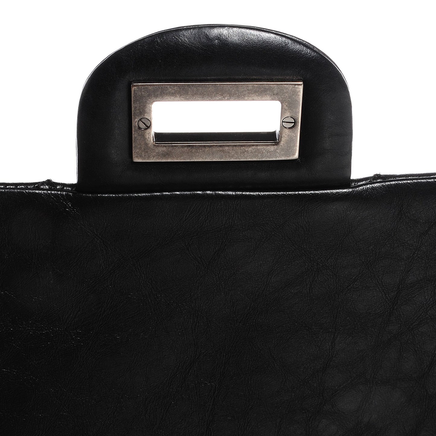 Aged Calfskin Quilted 2.55 Reissue 227 Flap Black