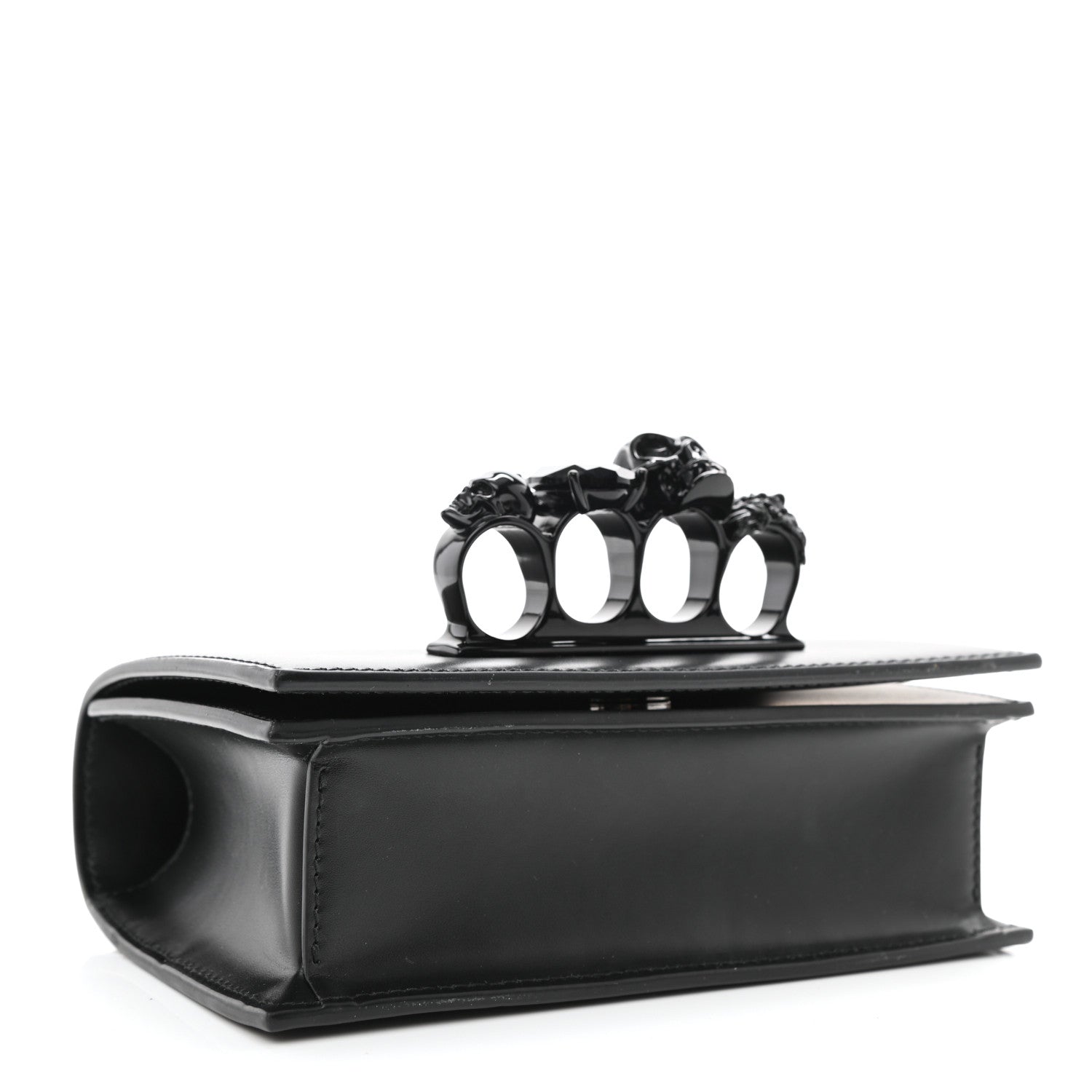 Alexander McQueen Calfskin Knuckle Crossbody Black 4 of 9