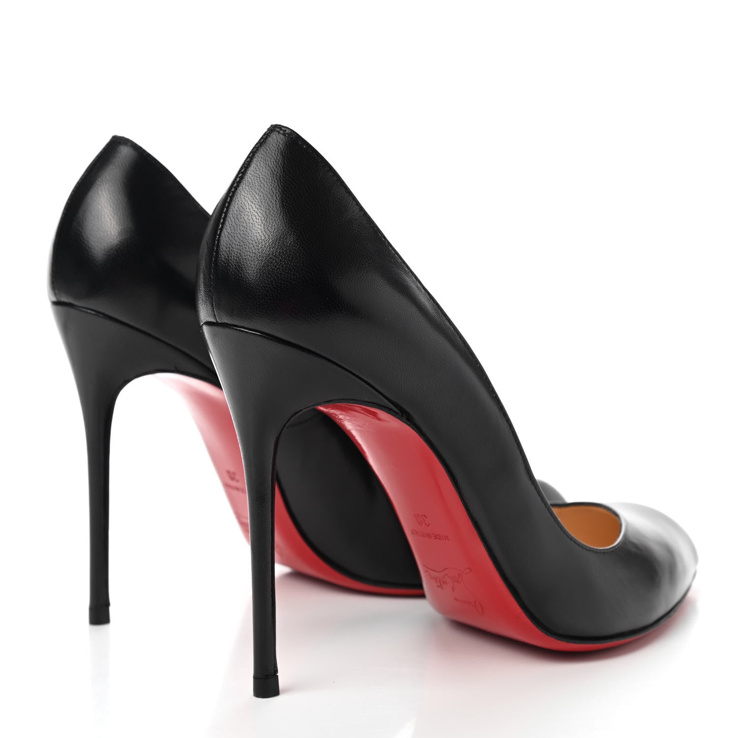 Christian Louboutin Jazz Calfskin Corneille 100 Pumps 38 Black 4 of 7