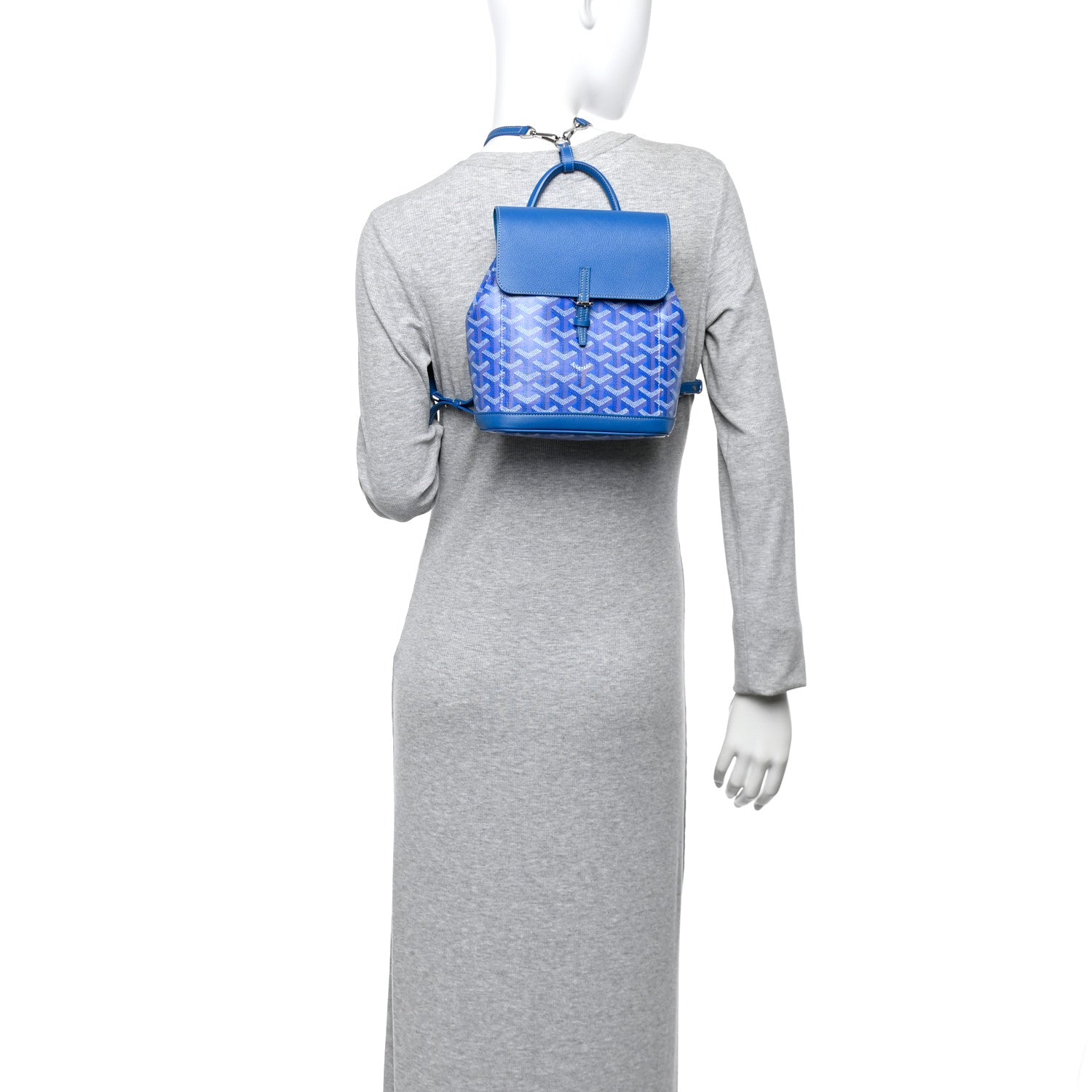 Goyard Goyardine Calfskin Mini Alpin Backpack Sky Blue 2 of 14
