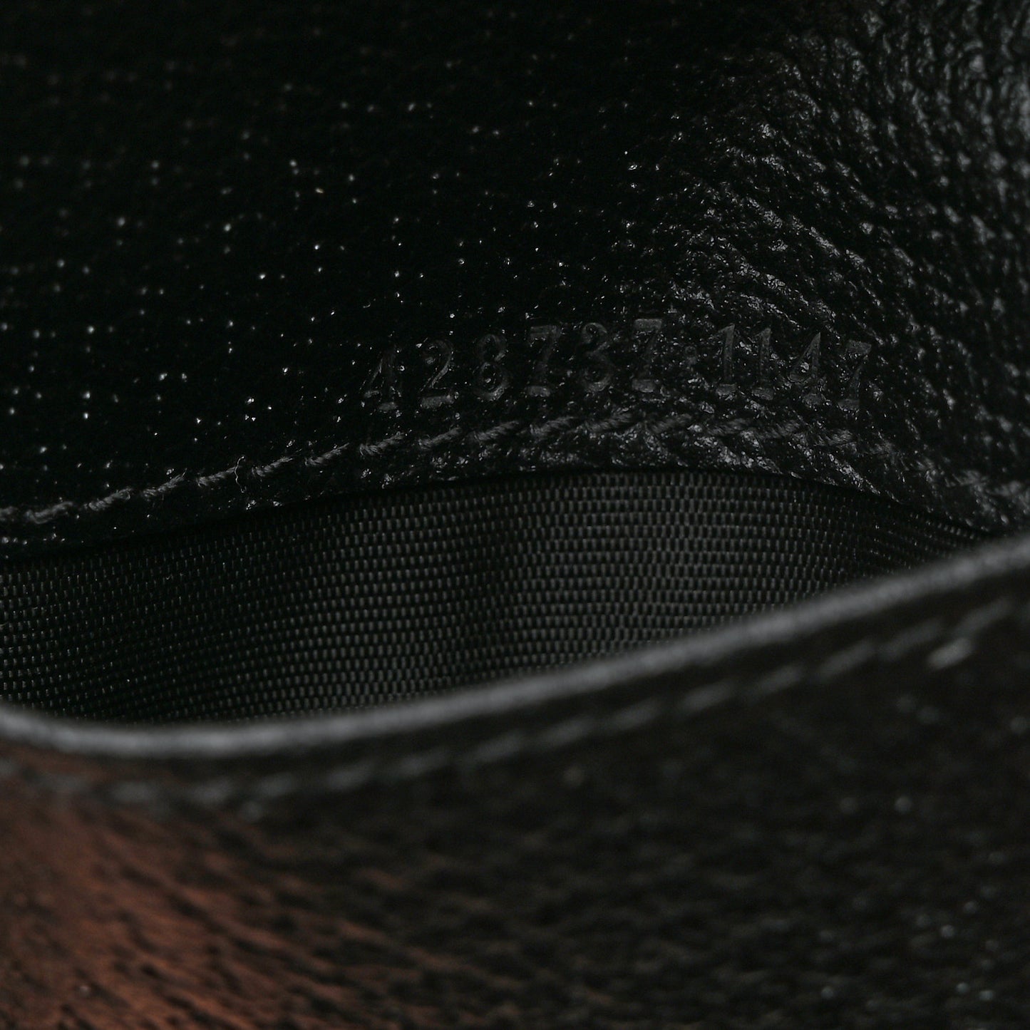 Calfskin Boar Effect GG Marmont Card Case Black