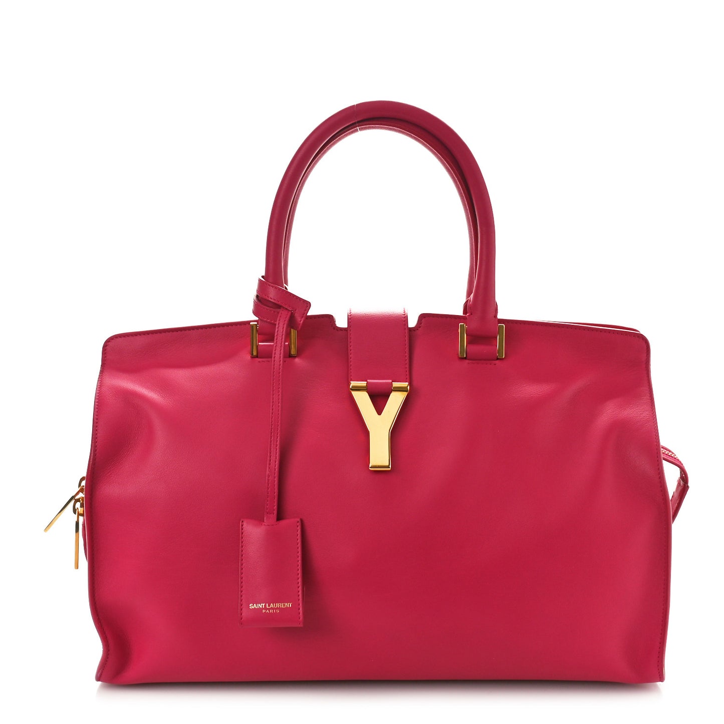 Calfskin Small Classic Y Cabas Fuchsia