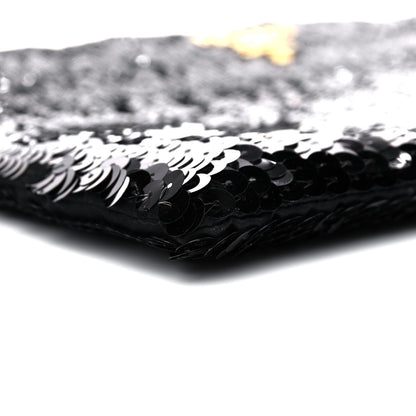 Prada Sequin Pochette Clutch Black 9 of 10