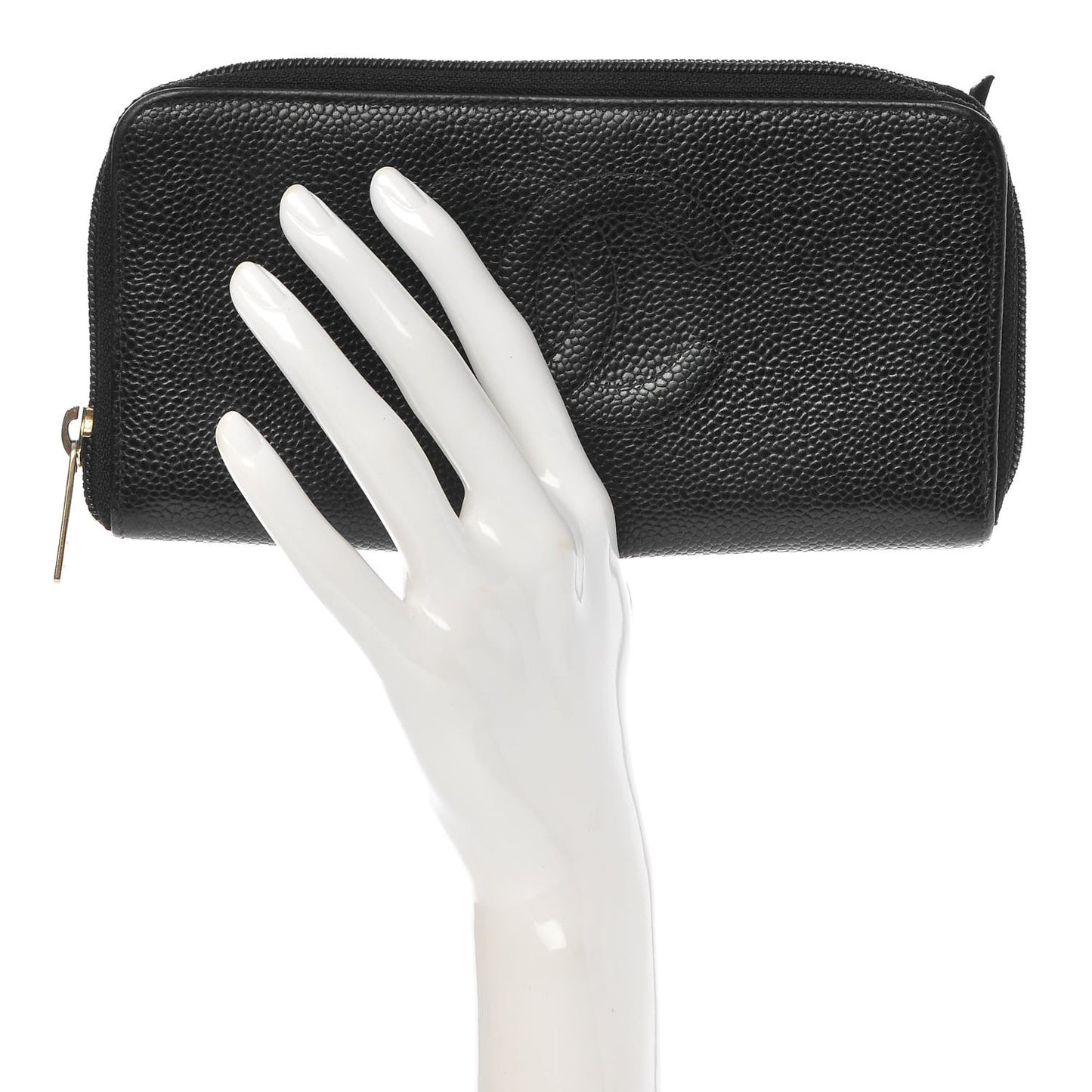 Caviar Timeless CC Zip Around Wallet Black