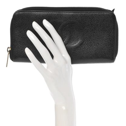 Chanel Caviar Timeless CC Zip Around Wallet Black 2 of 10