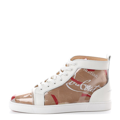Christian Louboutin Loubi Kraft PVC Mens Louis High Top Sneakers 46 Multi 1 of 7