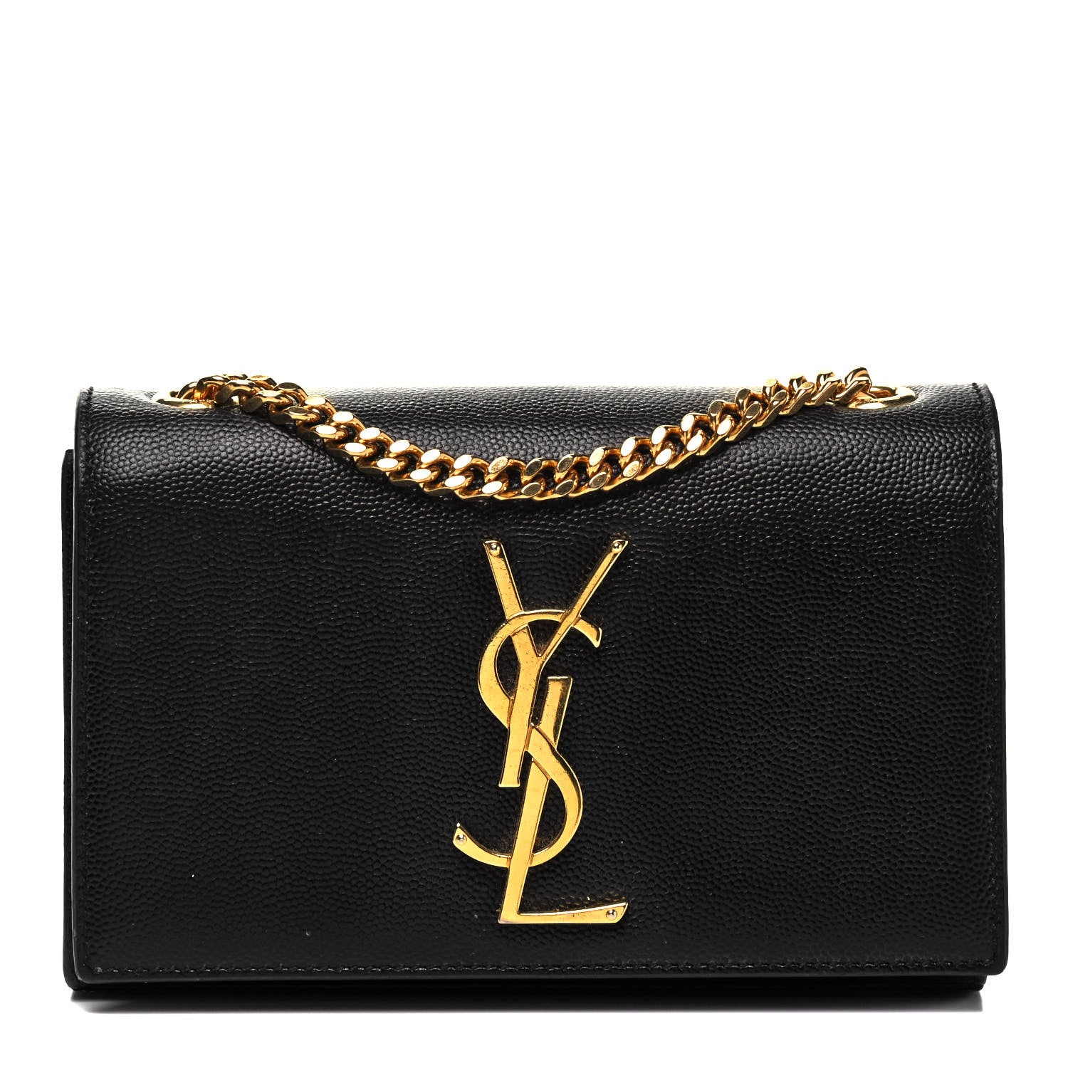 Saint Laurent Grain De Poudre Small Monogram Kate Satchel Black 1 of 9