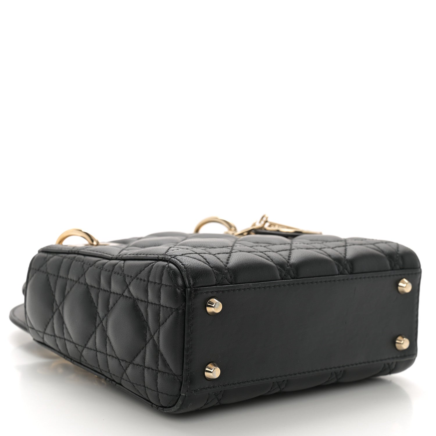 Christian Dior Lambskin Cannage Mini Lady Dior Black 4 of 11