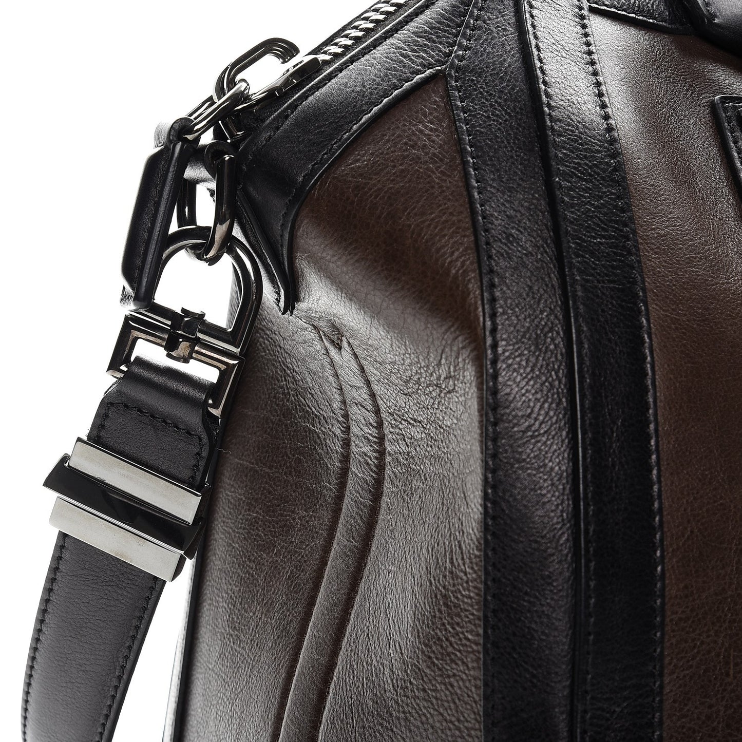 Calfskin Medium Bi-Color Antigona Brown Black