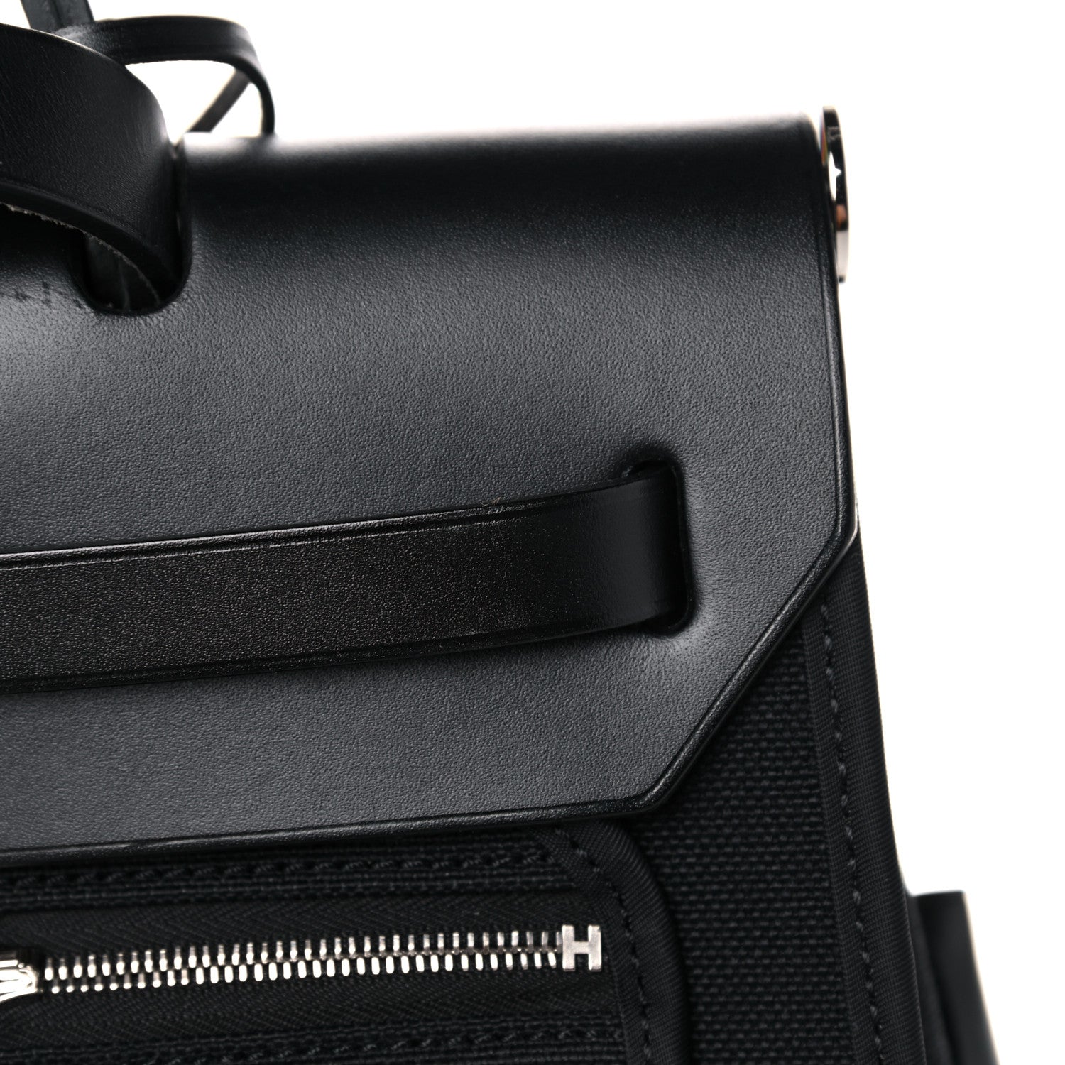 Hermes Military Toile Vache Hunter Herbag Zip PM 31 Black 12 of 14