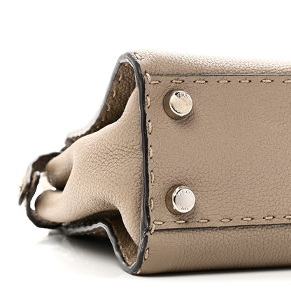 Fendi Cuoio Romano Snakeskin Selleria Mini Peekaboo Iconic Satchel Roccia Corda 9 of 10