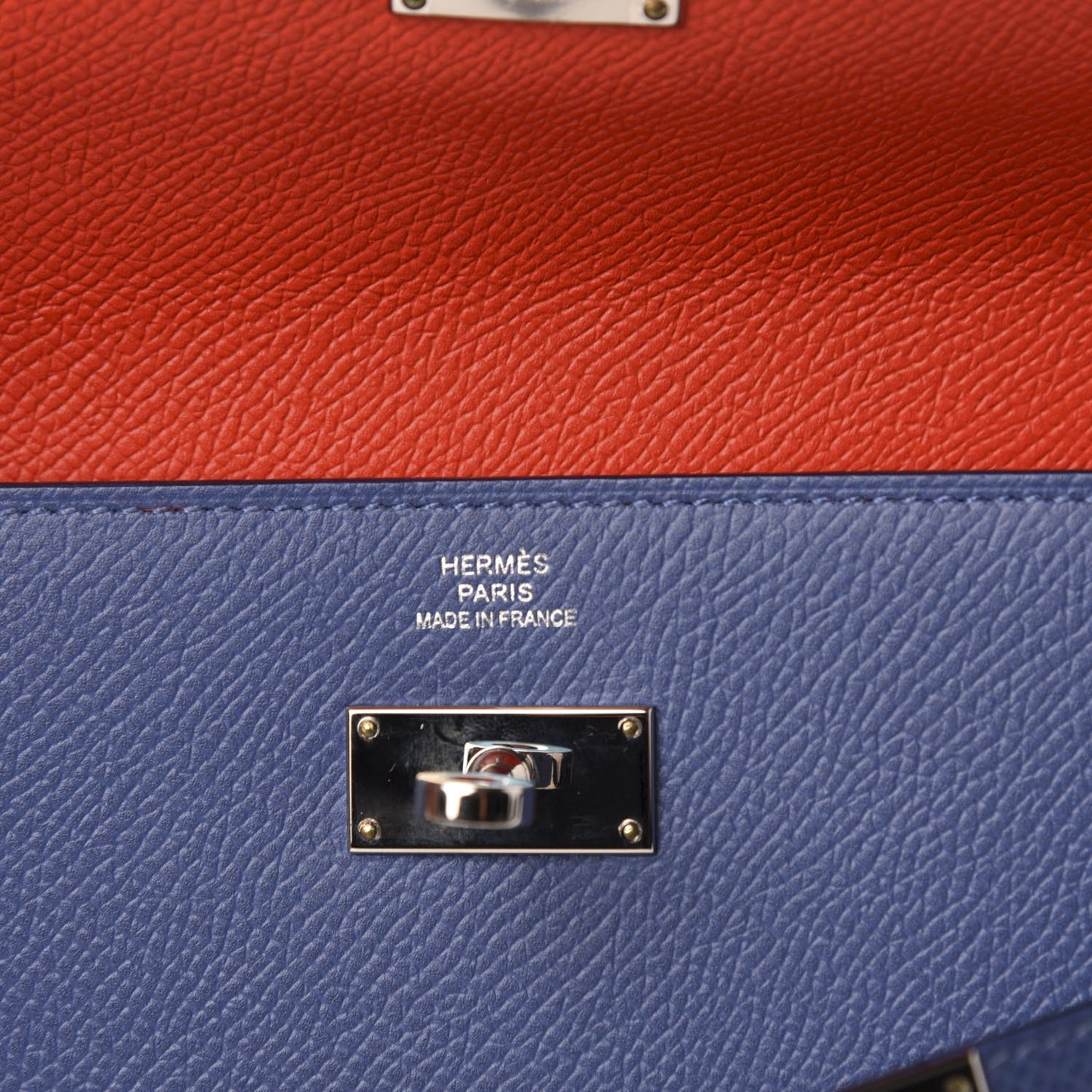 Epsom Kelly Longue Wallet Blue Brighton Capucine