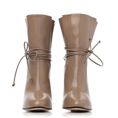 Gucci Calfskin Indya Bow Tie Ankle Boot 36 Mud 2 of 4