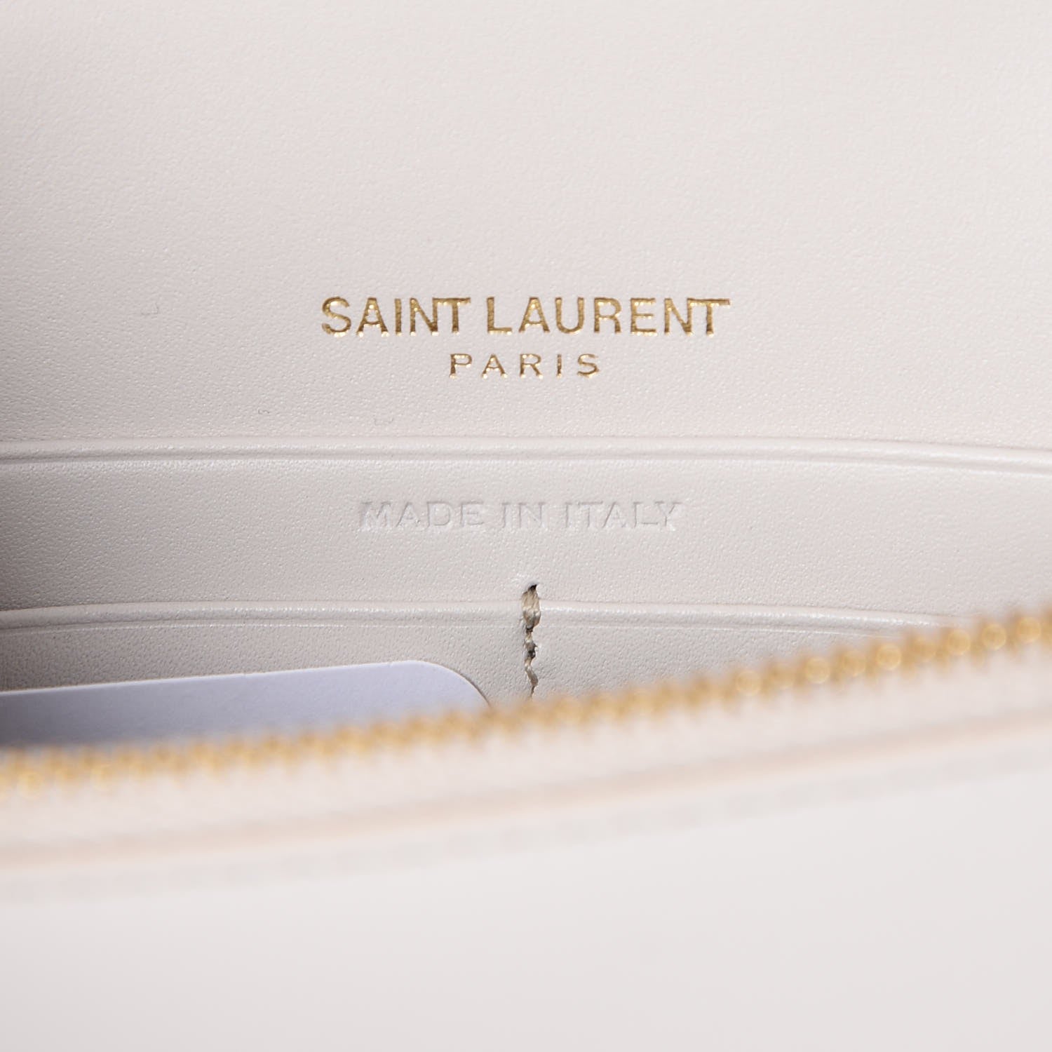 Saint Laurent Smooth Calfskin Classic Monogram Kate Tassel Chain Wallet Porcellana 6 of 7