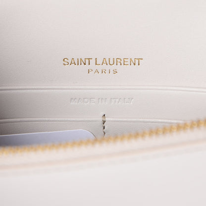 Saint Laurent Smooth Calfskin Classic Monogram Kate Tassel Chain Wallet Porcellana 6 of 7