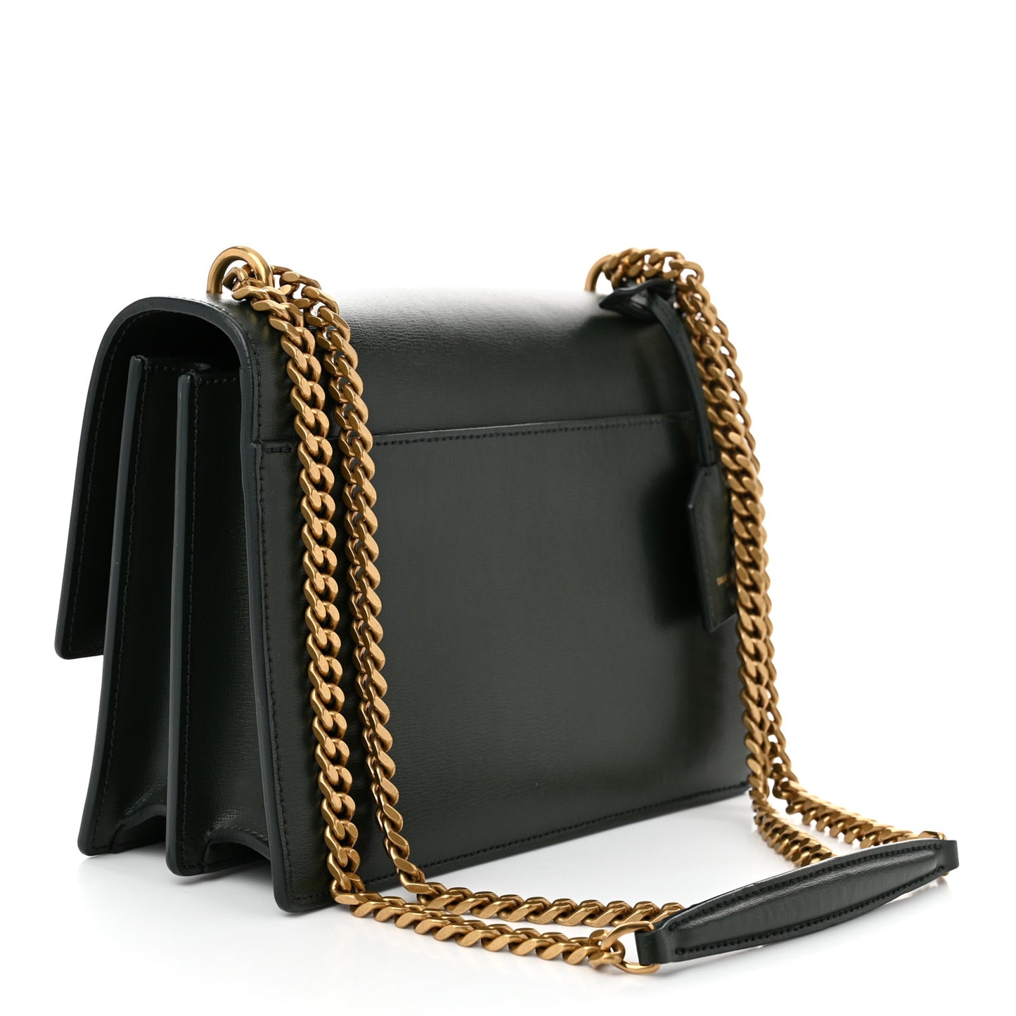 Smooth Calfskin Medium Monogram Sunset Satchel Vert Kaki