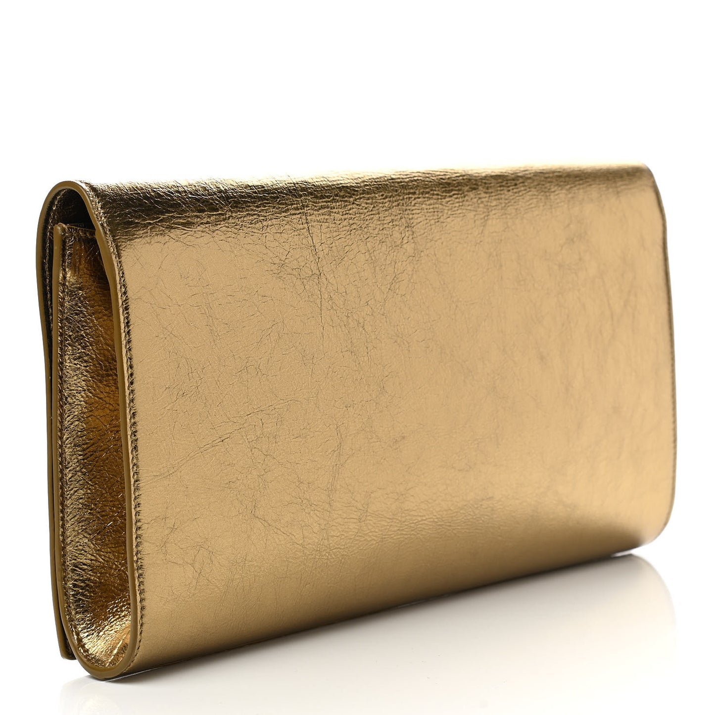 Metallic Calfskin Monogram Large Belle De Jour Clutch Gold