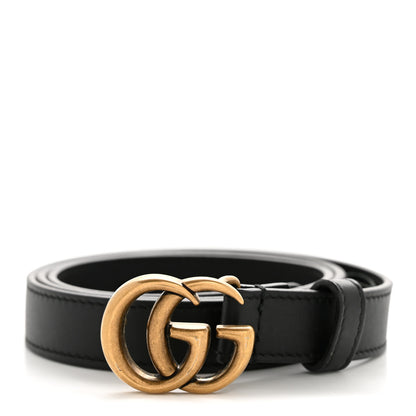 Gucci Calfskin Double G 20mm Belt 80 32 Black 7 of 8