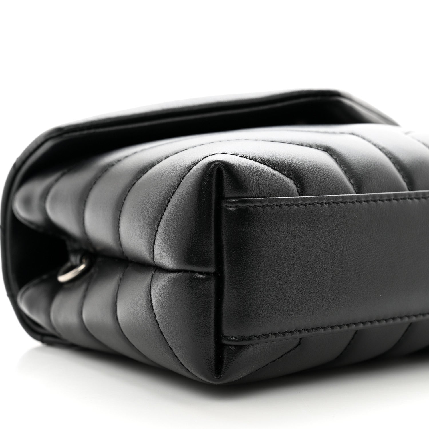 Saint Laurent Calfskin Y Quilted Monogram Toy Loulou Crossbody Bag Black 11 of 12