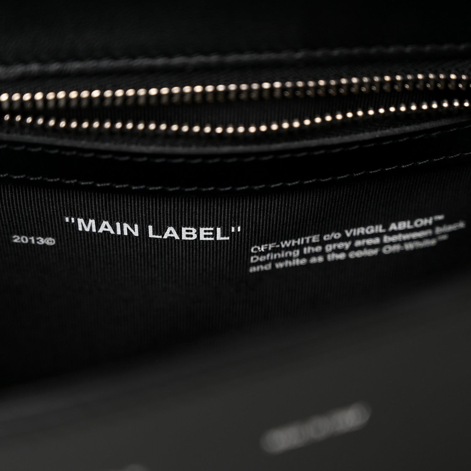 Off-White Calfskin Padded Diag Binder Flap Bag Black 6 of 18