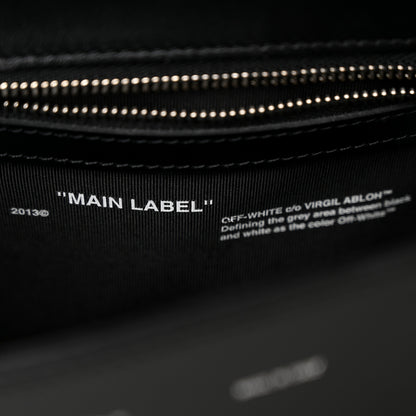 Off-White Calfskin Padded Diag Binder Flap Bag Black 6 of 18