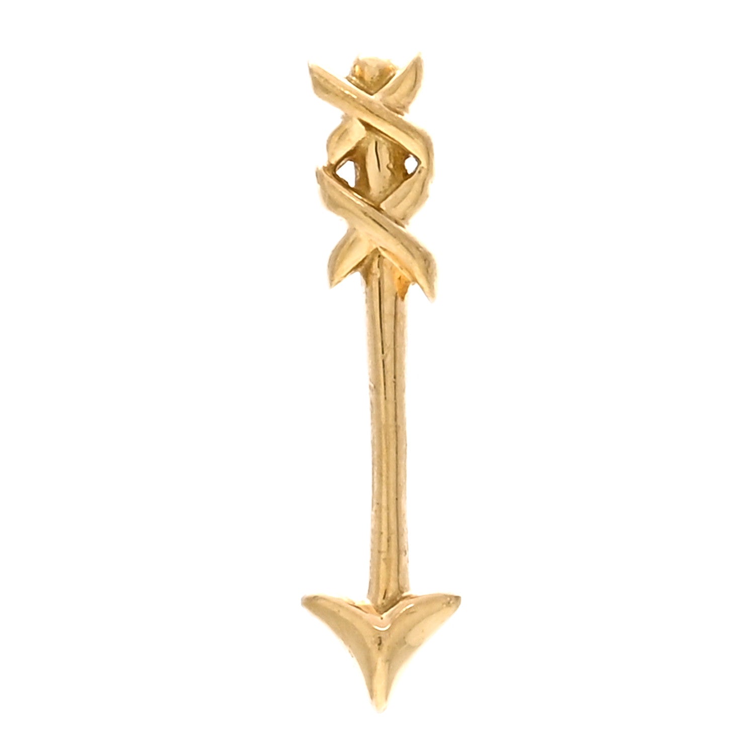Tiffany 18K Yellow Gold Graffiti Arrow Single Earring 1 of 4