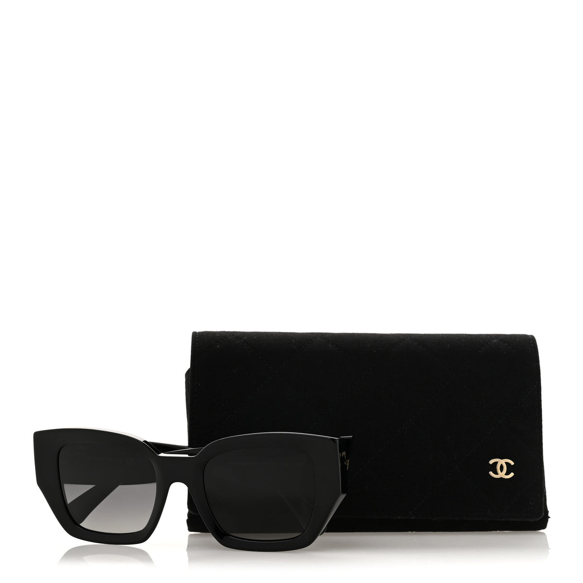 Acetate Polarized Square Sunglasses 5506 Black
