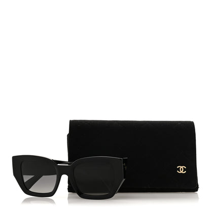 Chanel Acetate Polarized Square Sunglasses 5506 Black 7 of 7