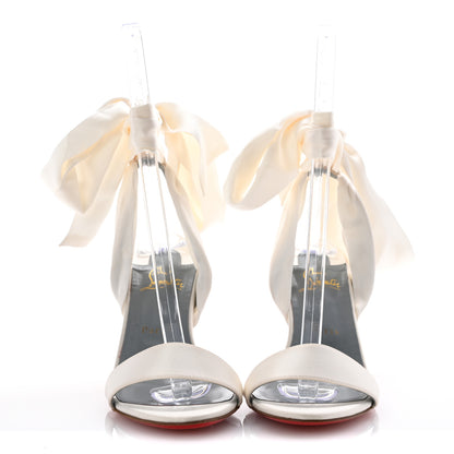 Christian Louboutin Satin Sandale Du Desert 100 Sandal 40 Off White 3 of 9