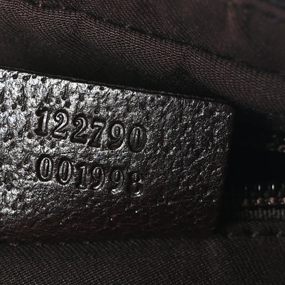 Gucci Monogram Web Medium Half Moon Hobo Dark Brown 7 of 10