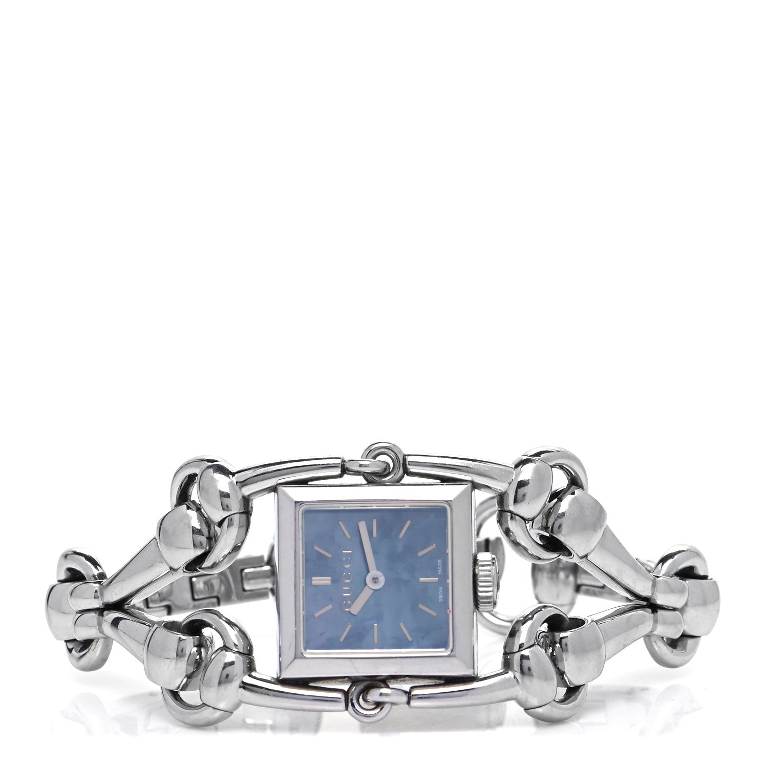Gucci Stainless Steel Blue Mother of Pearl 20mm Signoria Quartz Watch 4 of 8