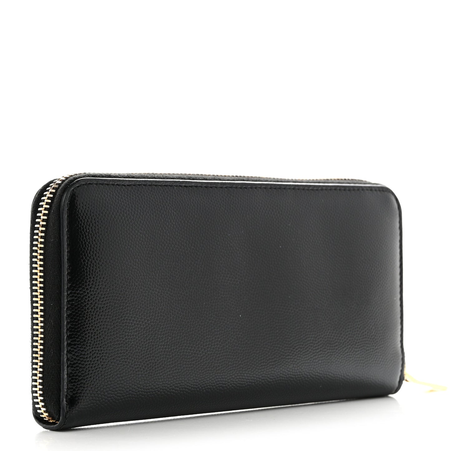 Grain De Poudre Classic Letters Zip Around Wallet Black