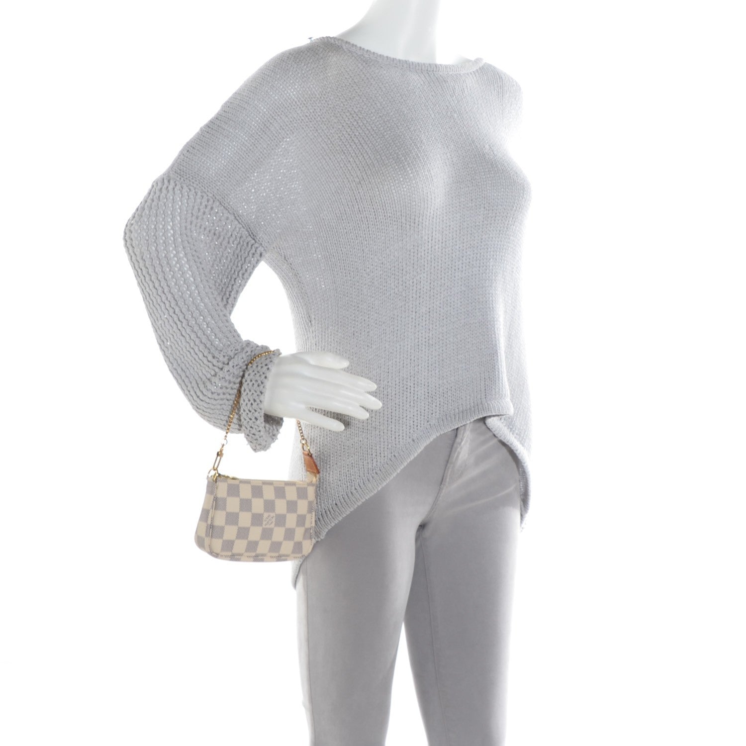 Louis Vuitton Damier Azur Mini Pochette Accessories 2 of 7