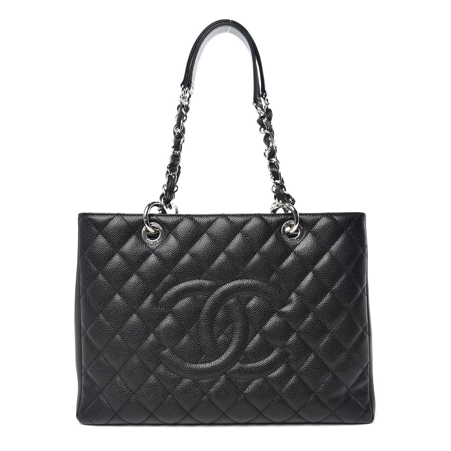 Caviar Quilted Grand Shopping Tote GST Black