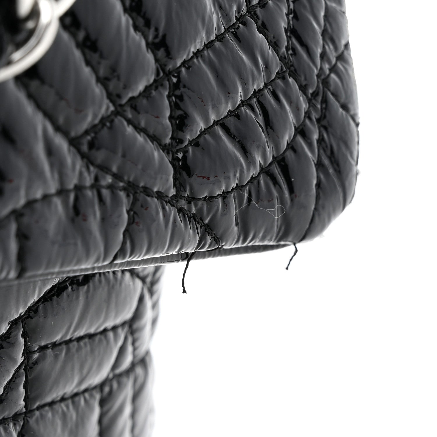 Chanel Vinyl Graphic Edge Flap Black 12 of 12