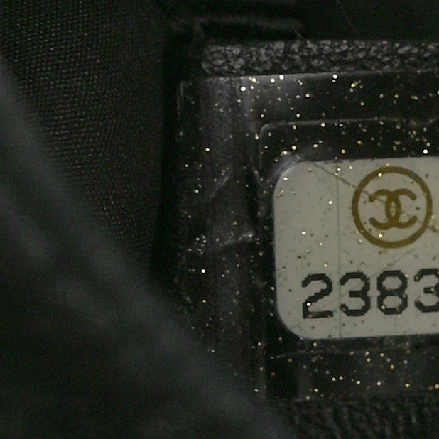 Iridescent Calfskin Quilted Chesterfield Backpack Black