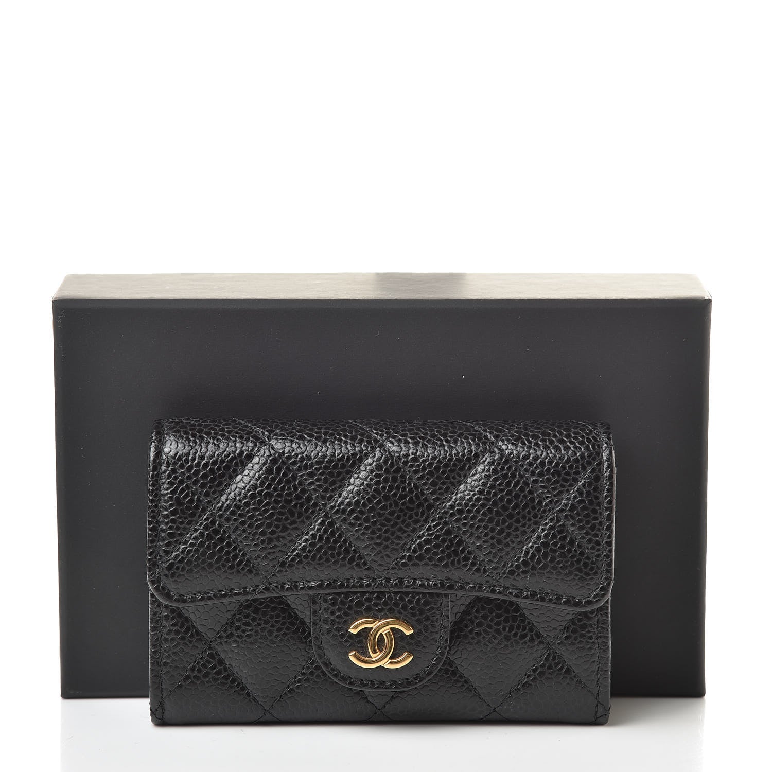 Chanel Caviar Quilted Flap Card Holder Black 9 of 9