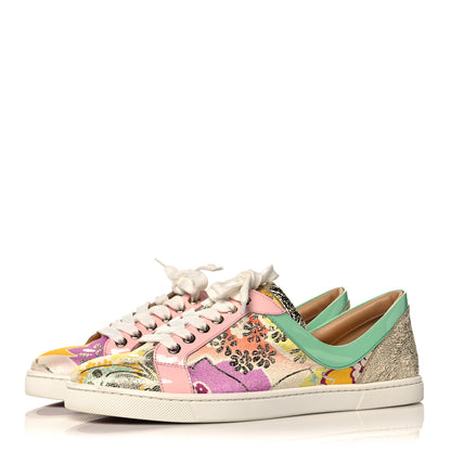 Christian Louboutin Patent Tissu Kyoto Flamingirl Flats 39.5 Multicolor 3 of 10